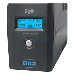 UPS ETECH ego (LCD) By Zircon อุปกรณ์สำรองจ่ายไฟ หน้าจอ LCD แสดงผลทางไฟฟ้า 9 สถานะ ประกัน 2Y