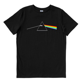 เสื้อยืดผู้ชาย โลโก้ FLOYD DARK ด้านข้าง สีชมพูเข้ม | เสื้อยืด พิมพ์ลายวงดนตรี | เพลงเมอร์ช | Unisex | เสื้อยืด พิมพ์ลาย