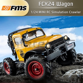 Fms FCX24 Wagon 1/24 RC MINI เปลือกแข็งจําลองไฟฟ้า รีโมทคอนโทรล โมเดลรถ ตีนตะขาบ ของเล่นเด็ก ผู้ใหญ่