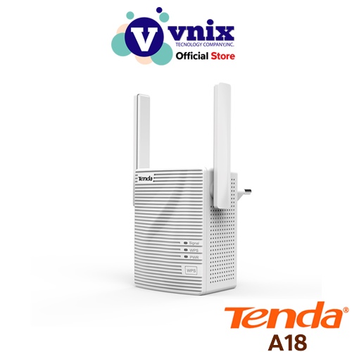 Tenda ตัวขยายสัญญาณ รุ่น A18 อุปกรณ์ AC1200 Dual Band WiFi Repeater รับประกันศูนย์ 5 ปี