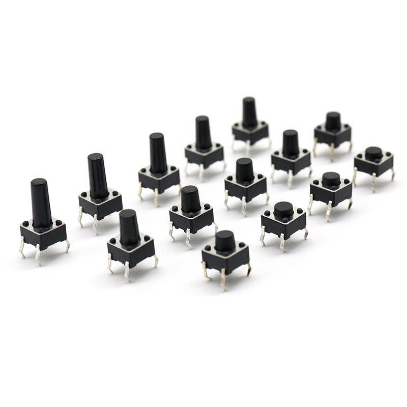 ((10 ชิ้น) 6 * 6 In-Line Tact Switch 6 * 6 * 4.3/5/6/7/8/9/10/20 มม. เตาแม่เหล็กไฟฟ้าแผงวงจรปุ่มปุ่ม