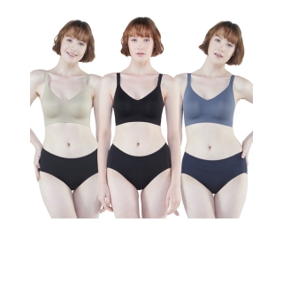 Wacoal Go Girls Jelly Bra Set 3 ชิ้น รุ่น WB3328 สีดำ-เขียว-น้ำเงิน