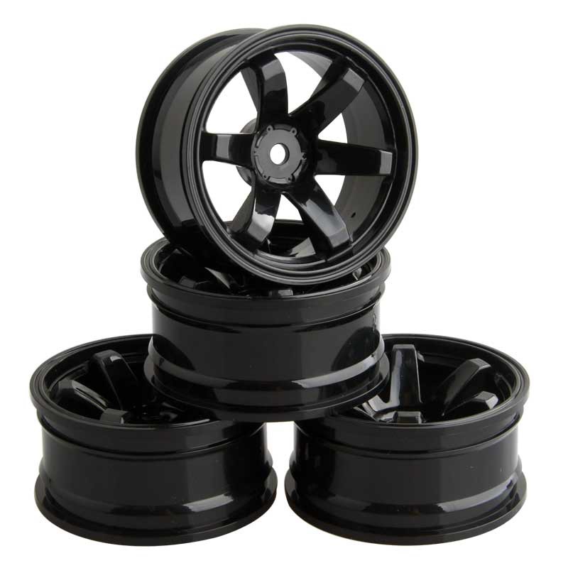 RC 4 ชิ้นล้อขอบพลาสติก offset 6 มิลลิเมตร Fit HSP HPI 1:10 บนถนนยางรถยนต์ 701