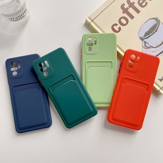 Case Card Holder For Xiaomi Poco C31 X3 Pro X3 NFC Mi11T Mi 11T Pro Redmi Note 10 Lite / Pro Soft Phone Case Protector Cover Casing