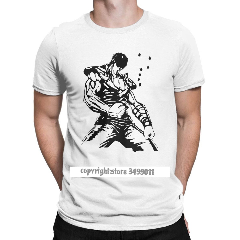 เสื้อยืด ผ้าฝ้าย พิมพ์ลาย Kenshiro Hokuto No Ken Fist of the North Star แฟชั่นสําหรับผู้ชาย900338