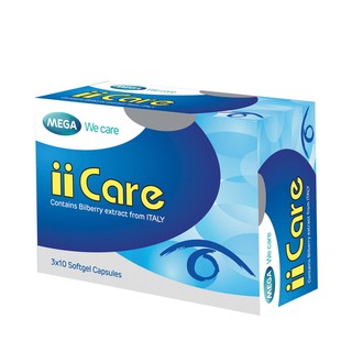 Mega We Care II Care Bilberry Extract 30เม็ด x 1กล่อง