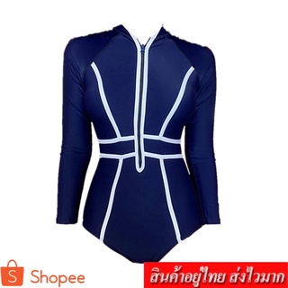 fashion ชุดว่ายน้ำผู้หญิง ทรงเดรสวันพีช แฟชั่น  รุ่น 389