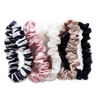 พร้อมส่ง ยางมัดผม Slip แท้ Pure silk midi scrunchies  มี tag slip ทุกเส้น พร้อมสี limited