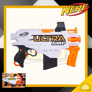 Nerf Ultra Amp Motorized Blaster, 6-Dart Clip, 6 Darts, Compatible Only with Nerf Ultra Darts