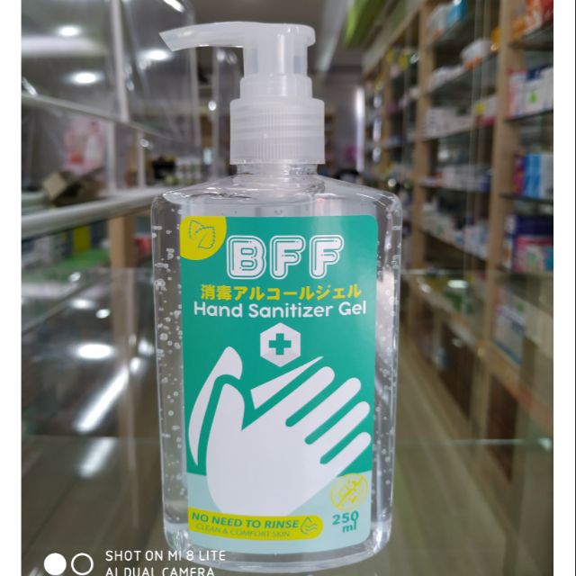 BFF 💚 Alcohol hand gel 250 ml. Cool mint