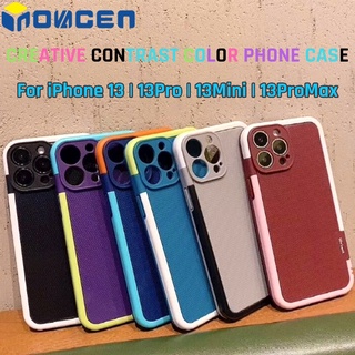 Inovagen เคสโทรศัพท์มือถือแบบนิ่ม TPU กันกระแทก สีตัดกัน สําหรับ Iphone 13 13mini 13Pro 13Pro Max