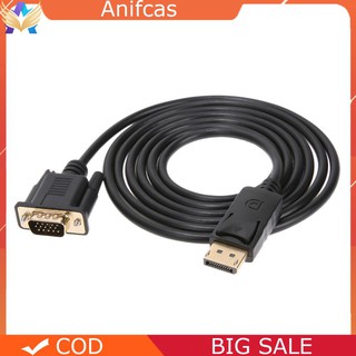 ✿1.8m DisplayPort DP to VGA Male HD Male-Male Plug Digital Video Cable Adapter UK