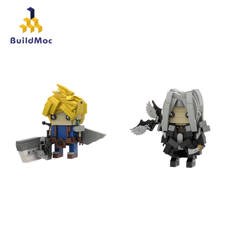 Buildmoc ของเล่นตัวต่อเลโก้ Sephiroth and Cloud Strife ของขวัญคลาสสิก DIY สําหรับเด็ก