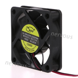 พัดลมระบายความร้อน Dc 12V 2 - Pin 60X60 X 15 มม . Pc Computer Cpu System - Bearing Fan 6015