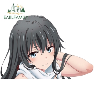 Earlfamily สติกเกอร์ ลายการ์ตูนอนิเมะ Yukinoshita Yukino 13 ซม. x 8.9 ซม. สําหรับติดตกแต่งรถยนต์ ตู้เย็น