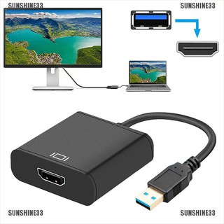 Sunshine33✿อะแดปเตอร์แปลงสายเคเบิ้ลเสียงวิดีโอ USB 3.0 เป็น HDMI สําหรับ Windows