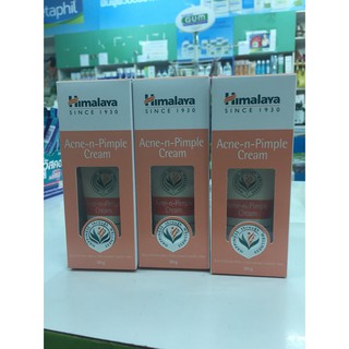 Himalaya Acne n Pimple Cream 30g. ครีมแต้มสิวผด ผื่นแดง รอยแดง/ อย.ไทย หลอดใหญ๋