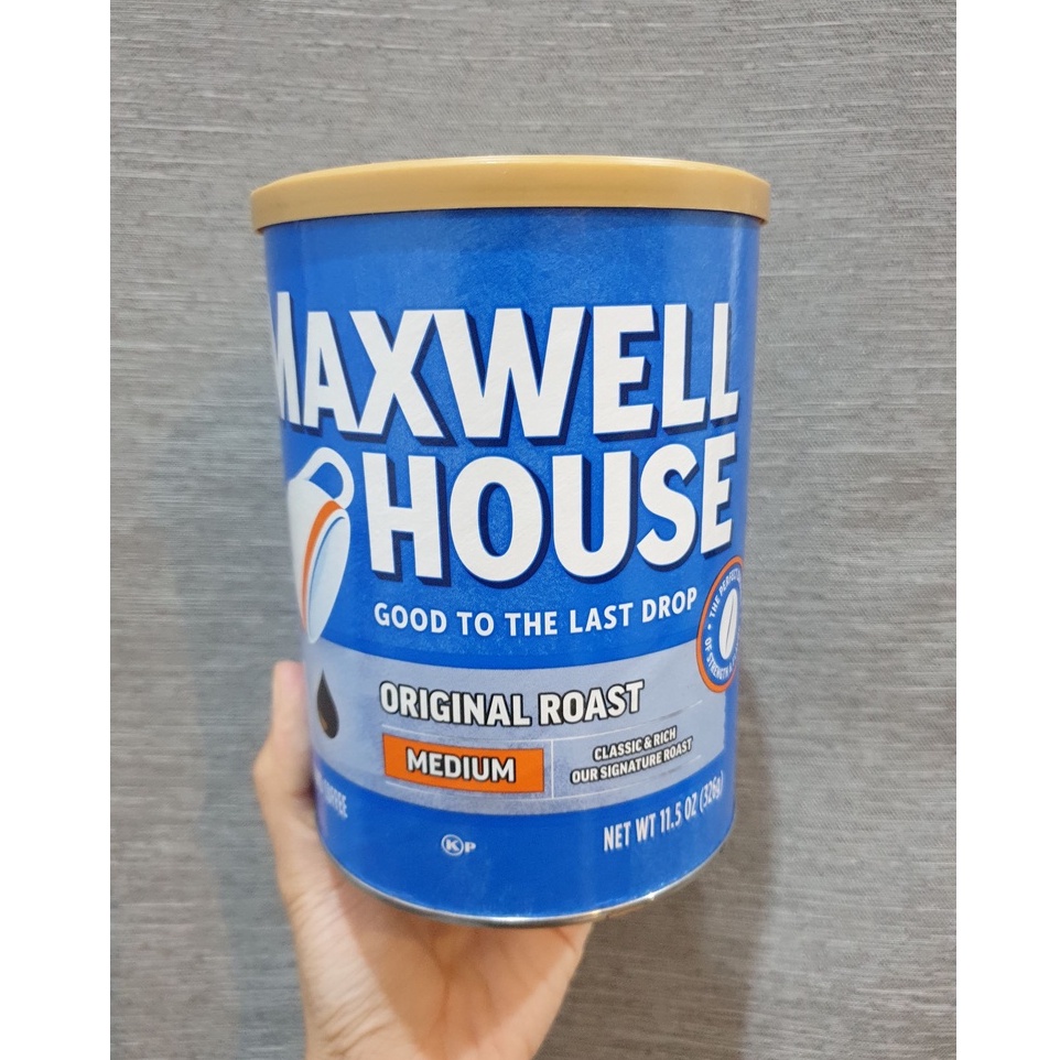 พร้อมส่ง !! กาแฟ Maxwell House Big size 🇺🇸 11.5 oz (326 g) ระดับ Medium ชงได้ 90 ถ้วย