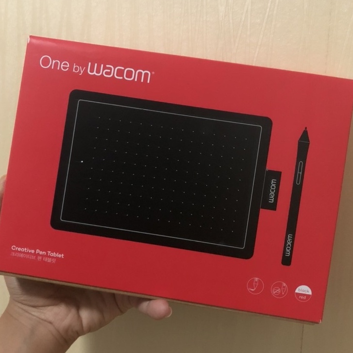 (มือสอง) One by Wacom Pen S BLACK/RED - CTL-472/K0-C เม้าส์ปากกา Wacom Creative Pen Tablet