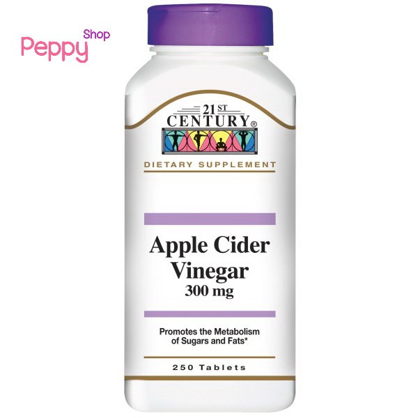 21st Century Apple Cider Vinegar 300 mg 250 Tablets แอปเปิ้ลไซเดอร์วีนีการ์ 250 เม็ด