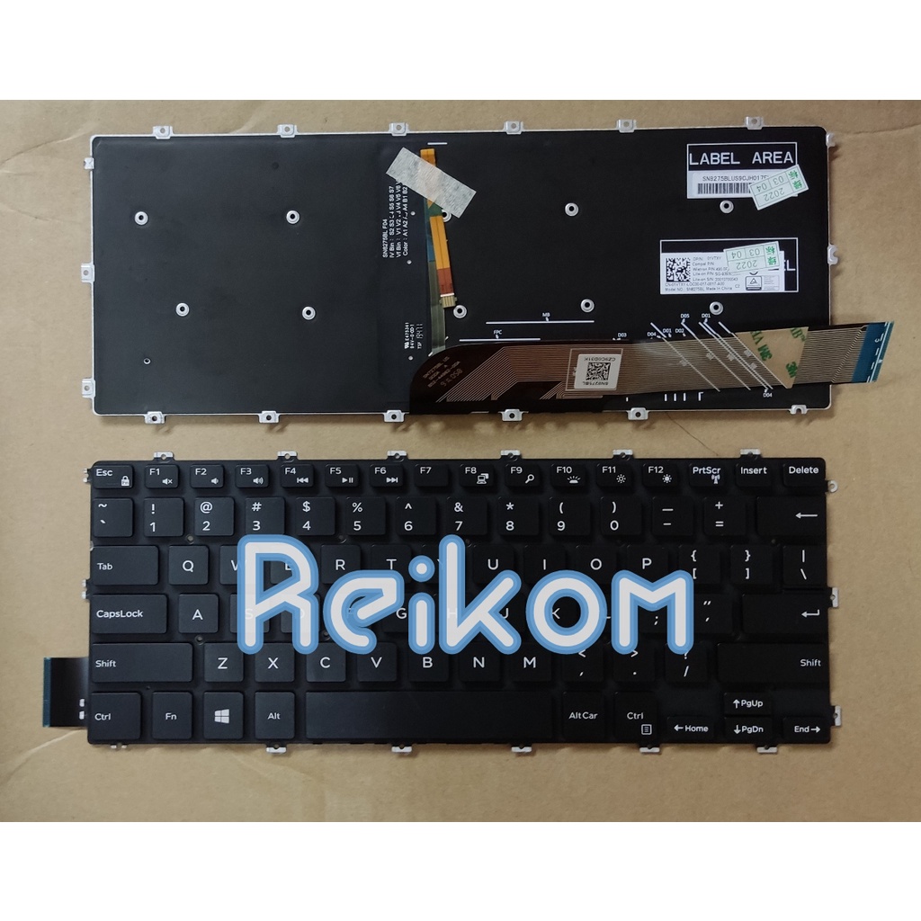 แป้นพิมพ์ Dell Inspiron 13 7386 15 7586 Vostro 5481 P76f P76f001 P91g P91g001 P92g P92g001 P93g P93g