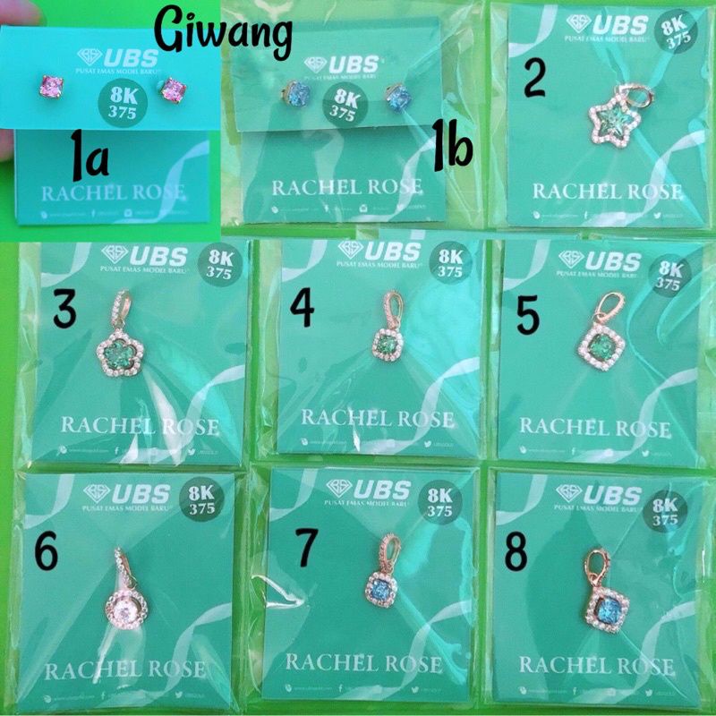 สร้อยคอ สร้อยข้อมือ จี้ดวงตาสีฟ้า สีเขียว สีฟ้า สีขาว RACHEL ROSE UBS 375