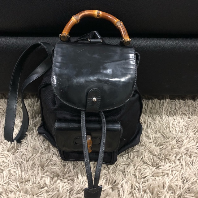 Used Authentic Gucci bamboo small bag pack