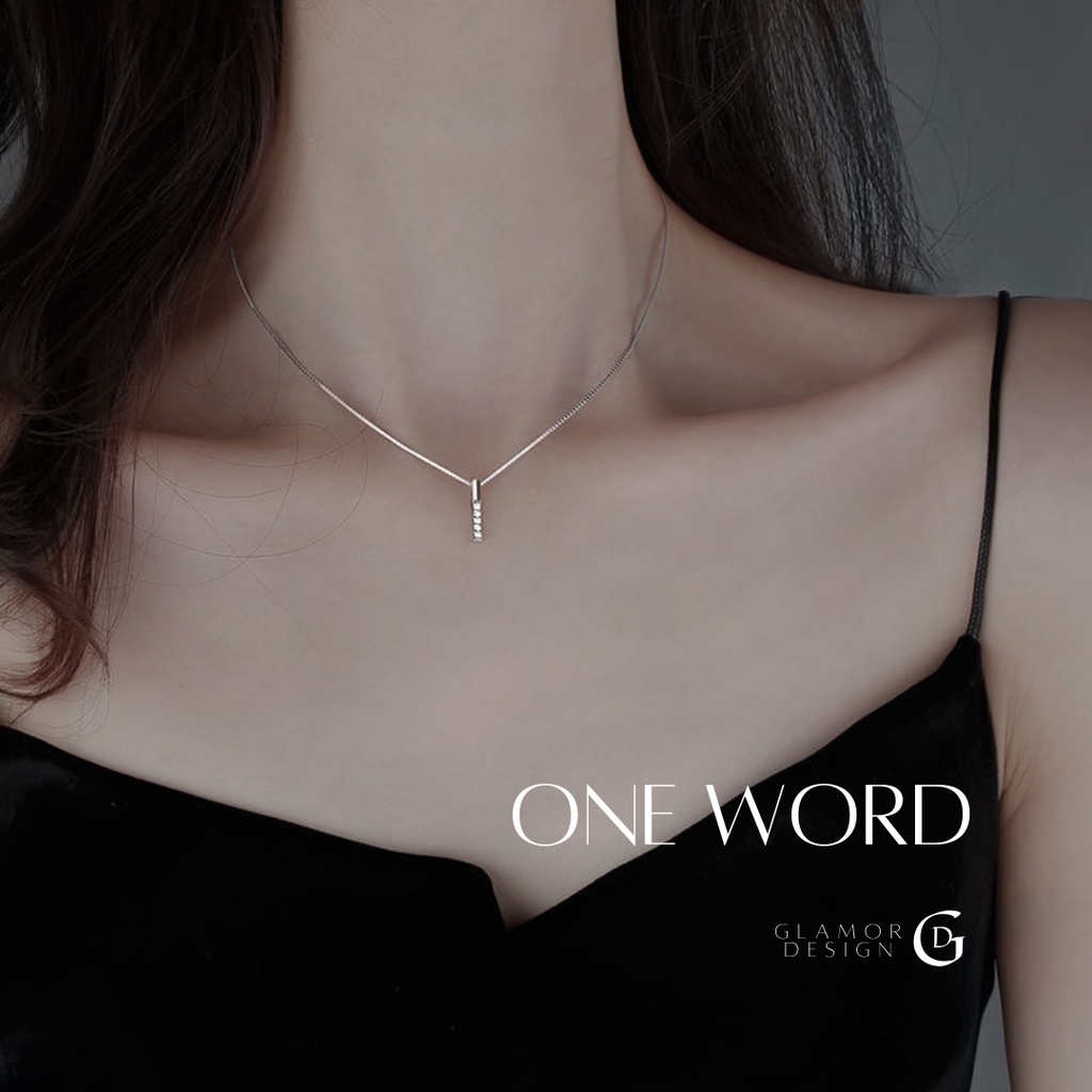 GLAMOR✨แทนคำมั่น ONE WORD สร้อยคอตัวอักษร สร้อยคอเงินแท้ สร้อยคอผู้หญิง สไตล์ใหม่ ขายดี