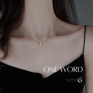 GLAMOR✨แทนคำมั่น ONE WORD สร้อยคอตัวอักษร สร้อยคอเงินแท้ สร้อยคอผู้หญิง สไตล์ใหม่ ขายดี