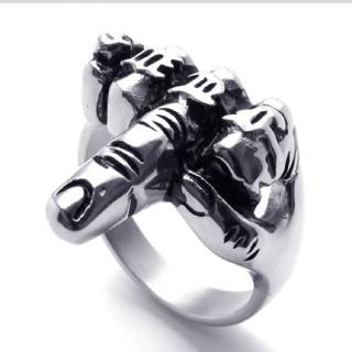 Cincin Pria Desain Gothic Punk Lucu Bahan Stainless Steel untuk Hadiah