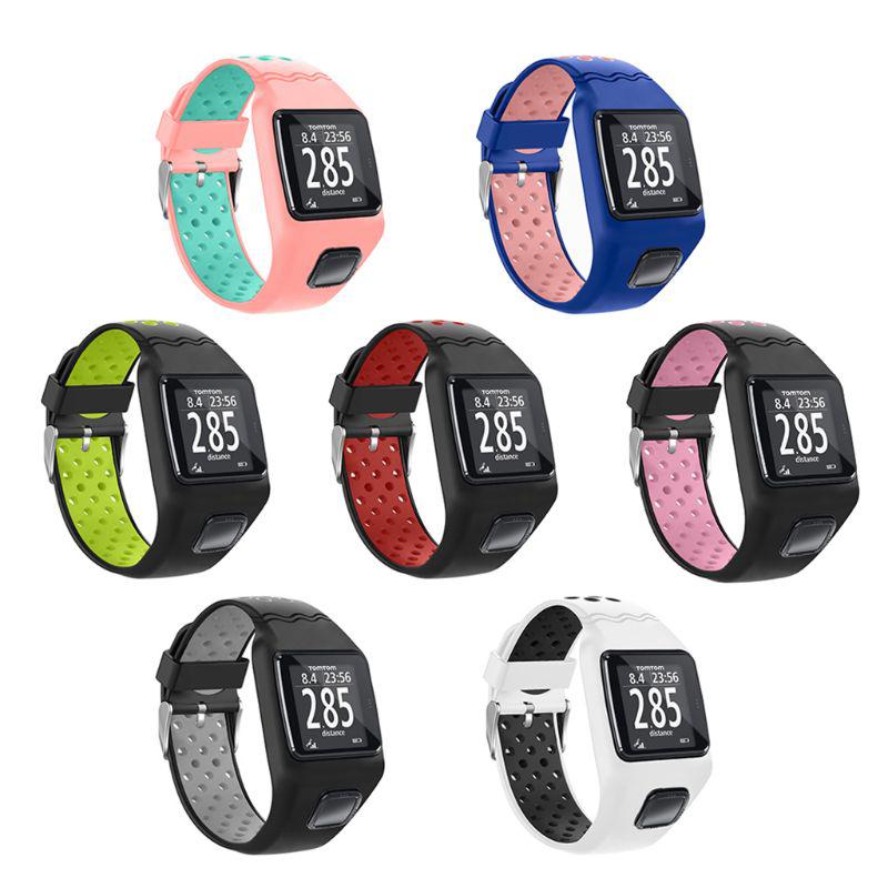 สายนาฬิกาข้อมือซิลิโคนสำหรับ TomTom 1 Multi-Sport GPS HRM css AM Cardio