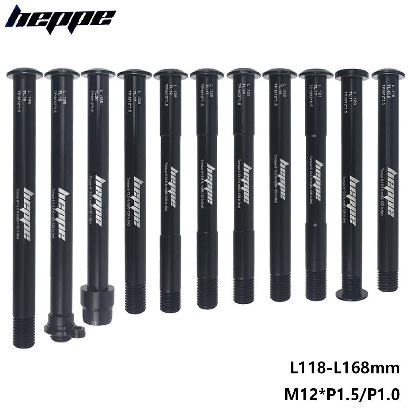 Heppe เพลาตะเกียบหน้า หลัง 12x142 12x148 12x100 12x110 M12xP1.0 P1.5 สําหรับจักรยานเสือภูเขา