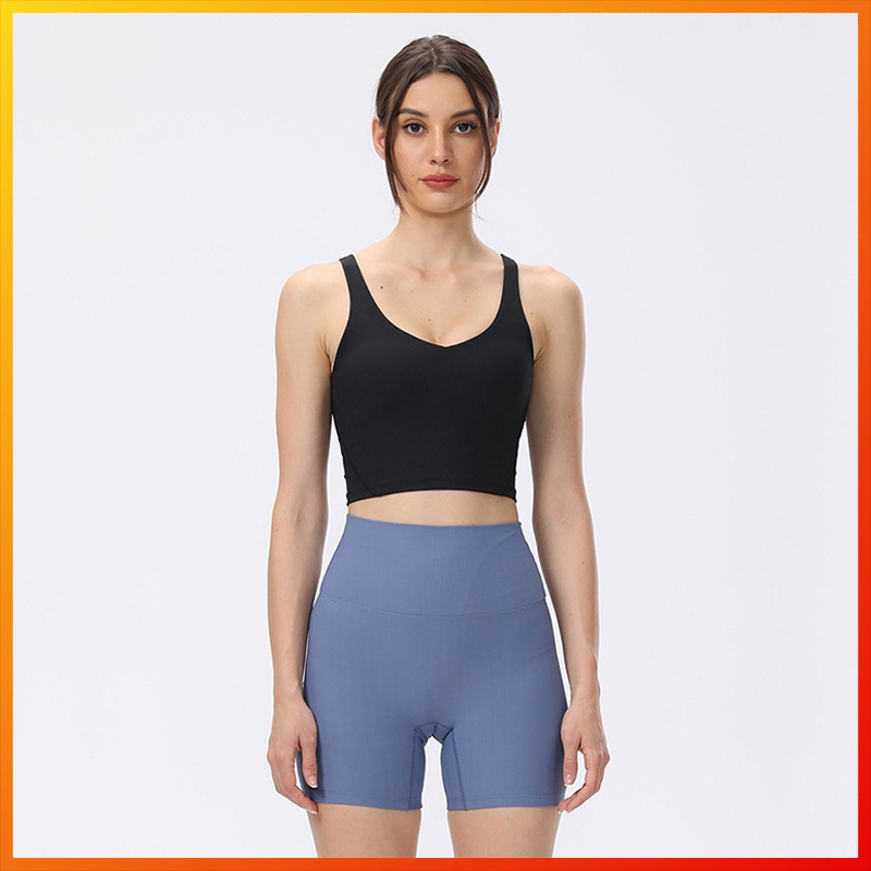 Lululemon เสื้อกล้ามโยคะ แขนกุด ผ้านุ่ม ระบายอากาศ ใส่สบาย ใส่วิ่ง e3800