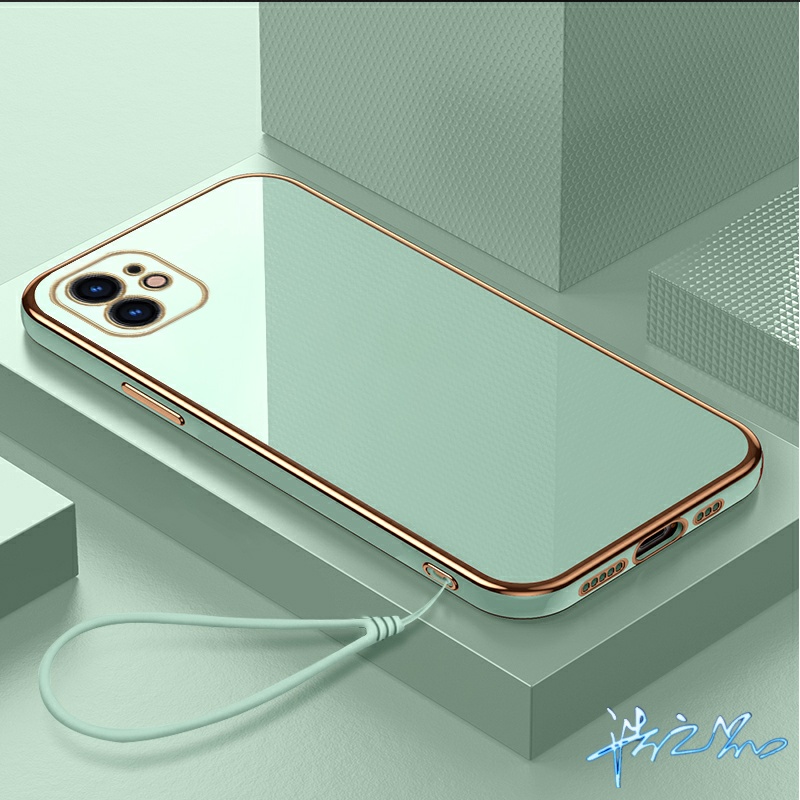 เคสโทรศัพท์มือถือ ป้องกันเต็มเลนส์ พร้อมสายคล้อง สําหรับ iPhone Case 11 12 13 Pro Max 7 Plus 8 Plus 6 6S Plus XR X XS Max