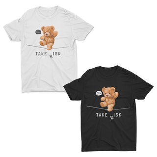 AIDEER Bear Collection เสื้อสกรีนลายหมี เสื้อลายตุ๊กตาหมี มีทั้งสีขาวและสีดำ THE RISK