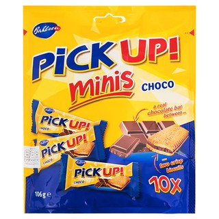 บาวเซ่นพิคอัพมินิส์บิสกิตสอดไส้ช็อกโกแลต 106กรัม Bausen Pick Up Minis Biscuits Filled with Chocolate 106g.