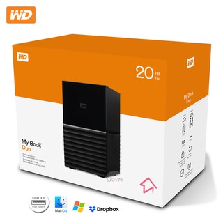 WD My Book Duo ฮาร์ดดิสก์ HDD 20TB RAID Speed 360 MB/s (WDBFBE0200JBK-SESN) เก็บไฟล์สำคัญ External Drive USB3 ประกัน 3ปี