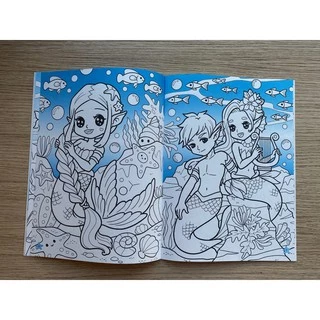 Aksara for kids หนังสือเด็ก ระบายสี สติกเกอร์ Princess Mermaids