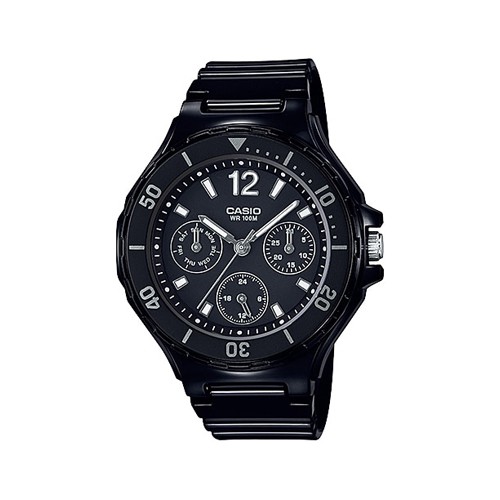 Casio Standard นาฬิกาข้อมือผู้หญิง สายเรซิ่น สีดำ รุ่น LRW-250H-1A1VDF