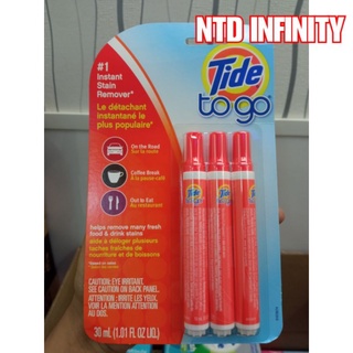 🇺🇸นำเข้า🇺🇸 Tide To Go Instant Stain Remover, 3 Count ขจัดคราบเปื้อน คราบกาแฟ คราบสกปรก  กำจัดคราบอันดับ 1 ใน อเมริกา