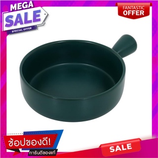 ชามมีด้าม PORCELAIN KECH 8 นิ้ว SOLID GREEN อุปกรณ์ใส่อาหาร PORCELAIN BOWL WITH HANDLE KECH 8IN SOLID GREEN