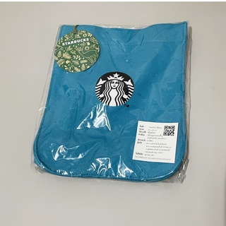 Starbucks Tote Bag Cotton Xmas 2019 กระเป๋าผ้าคริสสตาร์บัค สีฟ้า ของแท้ พร้อมส่ง!!!