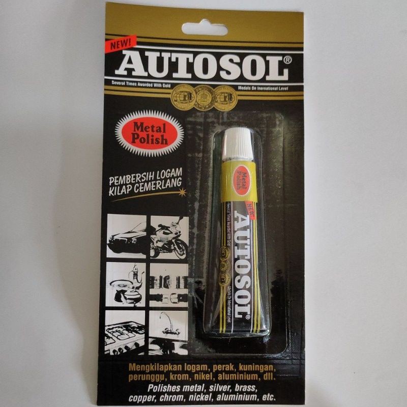 Autosol Metal Polish 15Gr น้ํายาทําความสะอาดขัดเงาเหล็กโลหะอเนกประสงค์