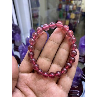 Strawberry Quartz กำไลหินธรรมชาติแท้ 100%