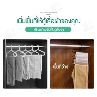 [เเขวนได้5ตัว] ไม้แขวนกางเกง ไม้แขวนเหล็ก ตากผ้า รูปตัวS ที่แขวนกางเกงกระโปรงไซซ์ใหญ่ รุ่นประหยัดพื้นที่ พร้อมส่ง!! SS1