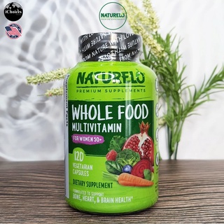 [NATURELO] Whole Food Multivitamin for Women 50+, 120 Vegetarian Capsules วิตามินและแร่ธาตุจากพืช สำหรับผู้หญิง 50 +