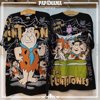 THE FLINTSTONES @1994 OVERPRINT CARTOON เสื้อลายการ์ตูน papamama vintage