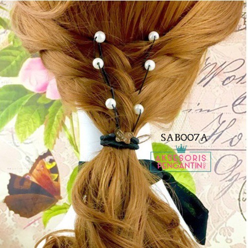 Bobby Pin เครื่องประดับผม White Pearl Stud Clip Sab007A