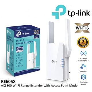ตัวขยายสัญญาณ TP-LINK (RE605X) AX1800 Wi-Fi Range Extender Wi-Fi 6 ความเร็วที่มากกว่า แรงกว่า และเสถียรมากขึ้น