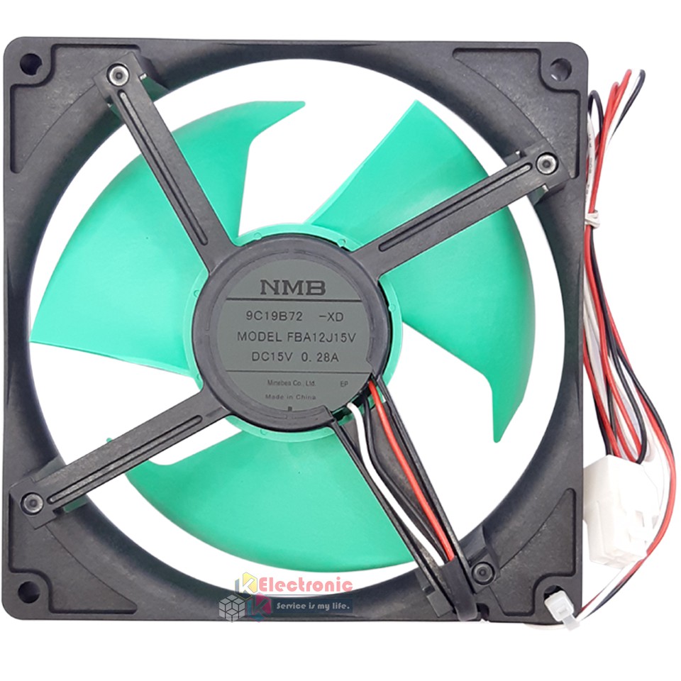 พัดลมตู้เย็นโนฟรอส DC 15V  0.28A (Sharp)ของแท้